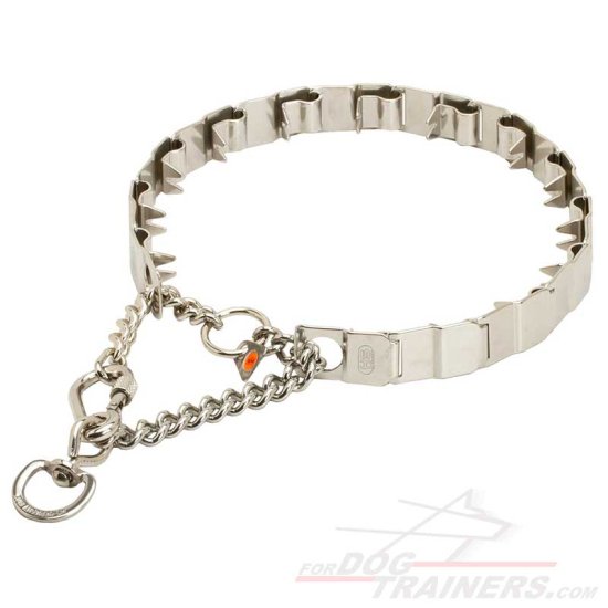 24 Inch Neck Tech Stainless Steel Prong Collar for Obedience Training