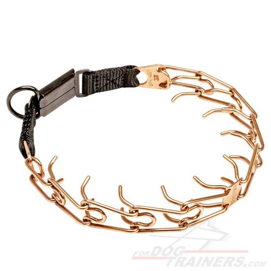 Curogan Dog Pinch Collar with 3.2 mm Links and Click Lock Buckle