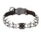 Dog Pinch Collar of Black Stainless Steel with Click Lock Buckle and 2.25 mm Prongs