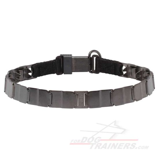 Matt Stainless Steel Neck Tech Dog Collar