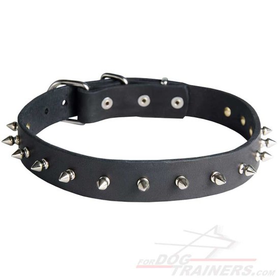 Dog Leather Collar Spiked 30 mm