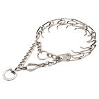 Chrome Plated Steel Dog Pinch Collar with Swivel