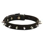 Dog Leather Collar Spiked 3/4 Inch