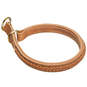 Dog Obedience Training Choke Braided
Leather Collar